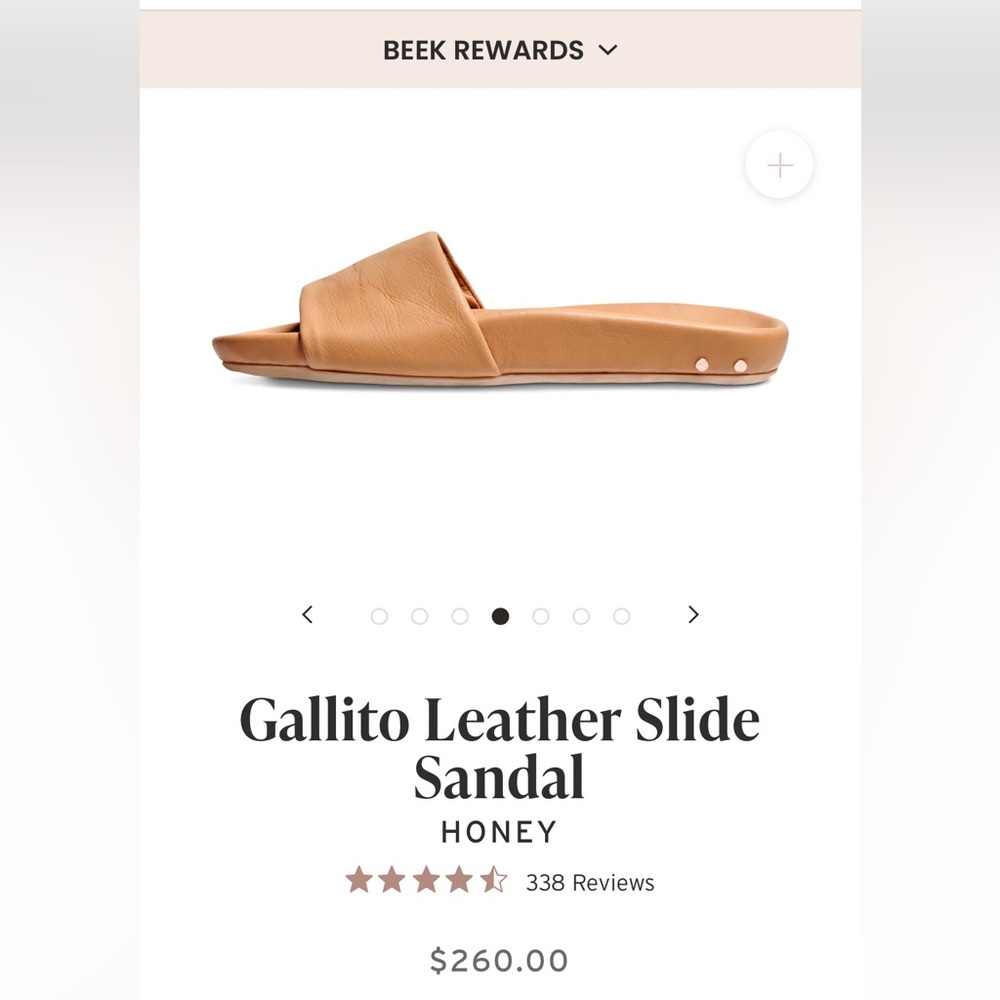 Gallito Leather Slide Sandal, size 7